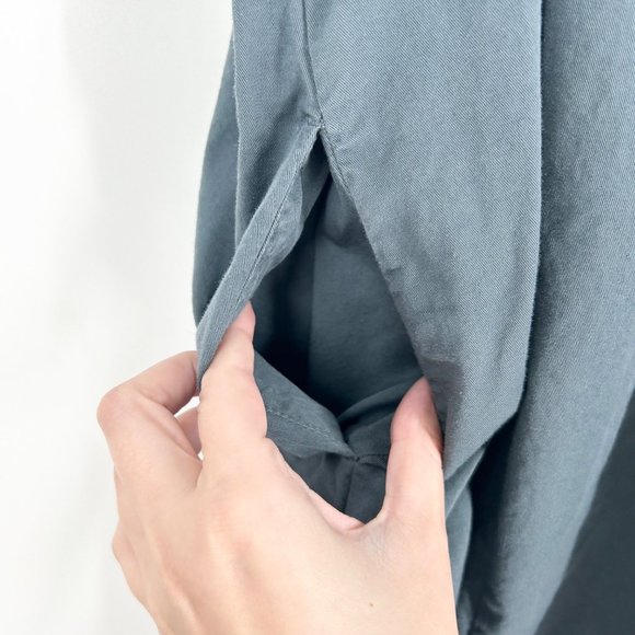 Everlane The Paperbag Dress in Dark Slate - Picture 6 of 8